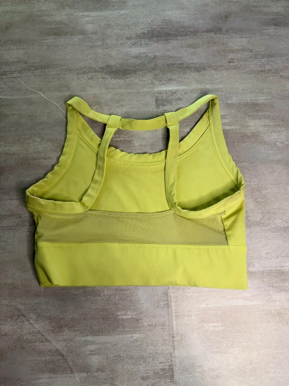 Nike Women's Neon Yellow Athletic Crop Sports Bra